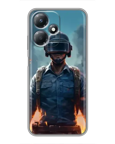 Чехол для Infinix Hot 30 Play с картинкой «PUBG — реалистичный герой»