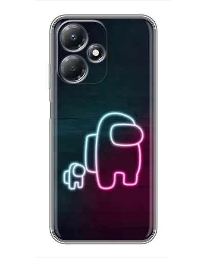 Чехол для Infinix Hot 30 Play с картинкой «Among Us неон-арт»