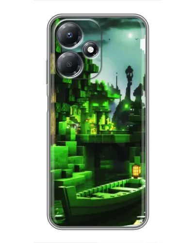 Чехол для Infinix Hot 30 Play с картинкой «Minecraft лесной пейзаж»