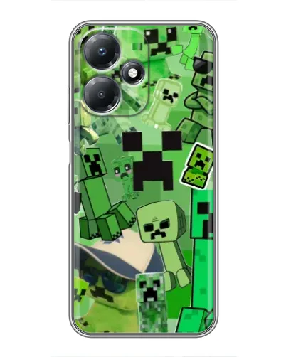 Чехол для Infinix Hot 30 Play с картинкой «Криперы Minecraft»
