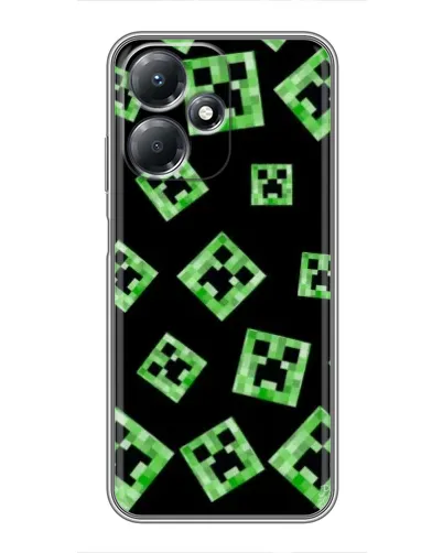 Чехол для Infinix Hot 30 Play с картинкой «Паттерн с криперами»