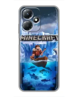 Чехол для Infinix Hot 30 Play с картинкой «Minecraft ледяной мир»