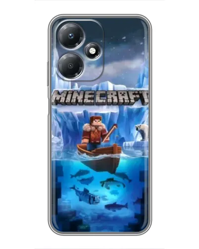 Чехол для Infinix Hot 30 Play с картинкой «Minecraft ледяной мир»
