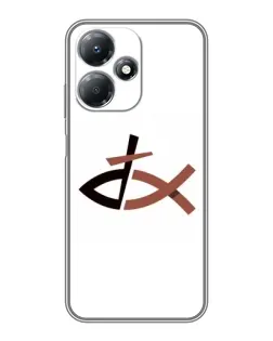 Чехол для Infinix Hot 30 Play с картинкой «Рыба и крест»