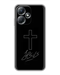 Чохол для Infinix Hot 30 Play з картинкою «Графічний хрест Jesus»