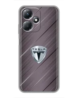 Чехол для Infinix Hot 30 Play с картинкой «Металлическая текстура Tesla» Чехол для Infinix Hot 30 Play с картинкой «Металлическая текстура Tesla»