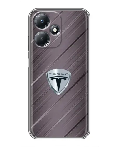 Чехол для Infinix Hot 30 Play с картинкой «Металлическая текстура Tesla» Чехол для Infinix Hot 30 Play с картинкой «Металлическая текстура Tesla»