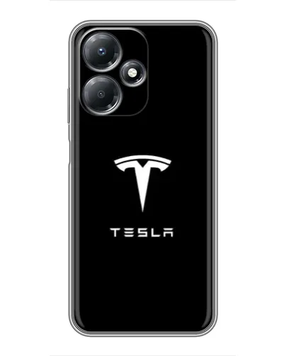 Чехол для Infinix Hot 30 Play с картинкой «Tesla White Logo» Чехол для Infinix Hot 30 Play с картинкой «Tesla White Logo»
