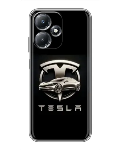 Чехол для Infinix Hot 30 Play с картинкой «Tesla — серебристое авто» Чехол для Infinix Hot 30 Play с картинкой «Tesla — серебристое авто»