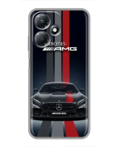 Чехол для Infinix Hot 30 Play с картинкой «Mercedes — белый карбон»