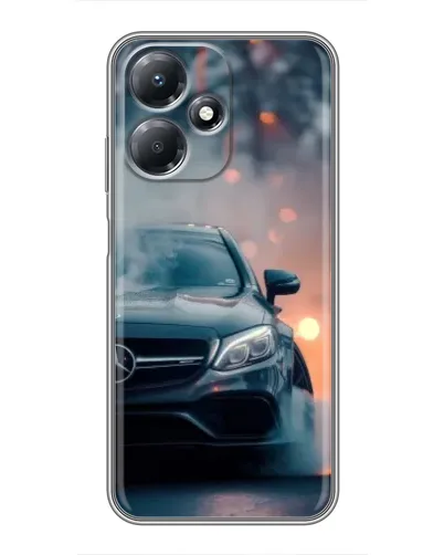 Чехол для Infinix Hot 30 Play с картинкой «Mercedes — ночной город»