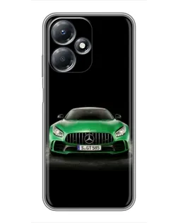 Чехол для Infinix Hot 30 Play с картинкой «Mercedes — неоновый лого»
