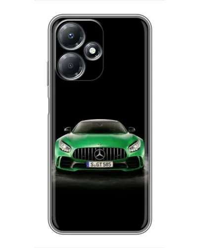 Чехол для Infinix Hot 30 Play с картинкой «Mercedes — неоновый лого»