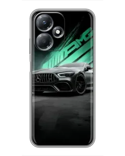 Чехол для Infinix Hot 30 Play с картинкой «Темный Mercedes AMG»