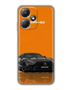 Чехол для Infinix Hot 30 Play с картинкой «Оранжевый Mercedes AMG»
