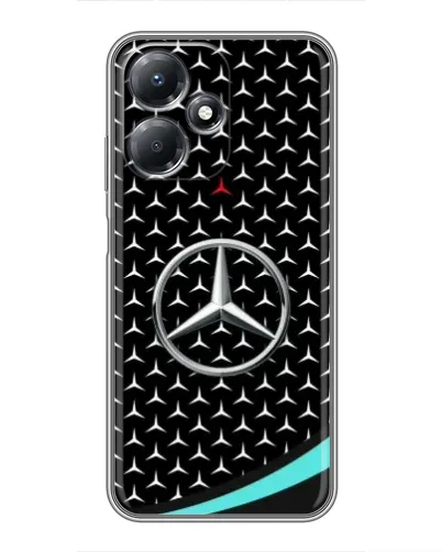 Чехол для Infinix Hot 30 Play с картинкой «Mercedes — бирюзовый акцент»
