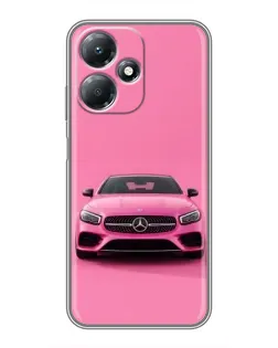 Чехол для Infinix Hot 30 Play с картинкой «Розовый Mercedes AMG»