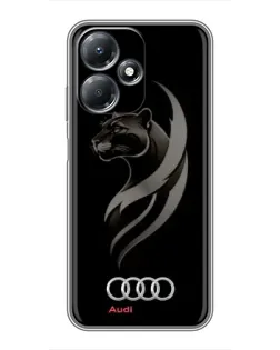 Чехол для Infinix Hot 30 Play с картинкой «Графика — пантера и Audi»