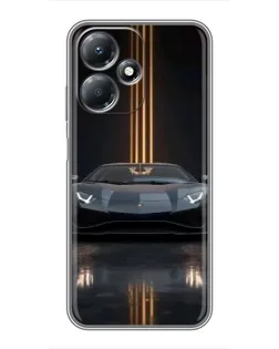 Чехол для Infinix Hot 30 Play с картинкой «Lamborghini золотые линии» Чехол для Infinix Hot 30 Play с картинкой «Lamborghini золотые линии»