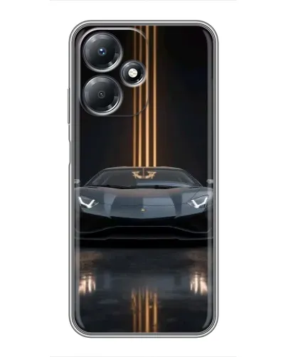 Чехол для Infinix Hot 30 Play с картинкой «Lamborghini золотые линии»