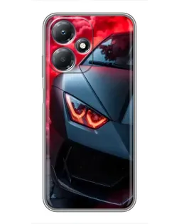 Чехол для Infinix Hot 30 Play с картинкой «Lamborghini красное сияние» Чехол для Infinix Hot 30 Play с картинкой «Lamborghini красное сияние»