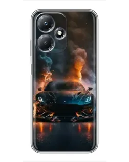 Чехол для Infinix Hot 30 Play с картинкой «Lamborghini дымная эстетика»