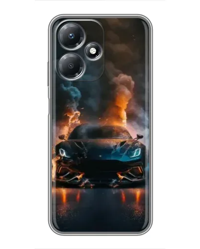 Чехол для Infinix Hot 30 Play с картинкой «Lamborghini дымная эстетика»