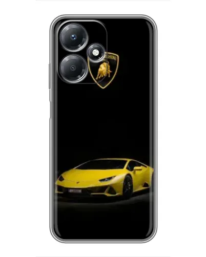 Чехол для Infinix Hot 30 Play с картинкой «Lamborghini желтый акцент»