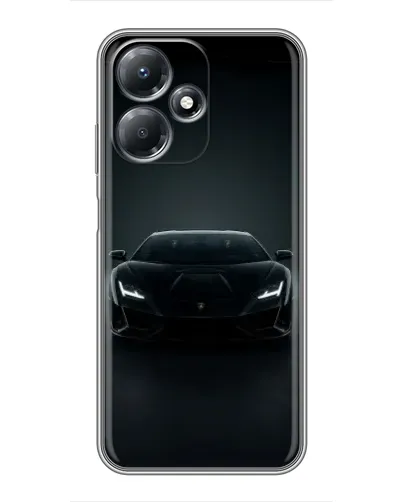 Чехол для Infinix Hot 30 Play с картинкой «Черный Lamborghini Aventador»