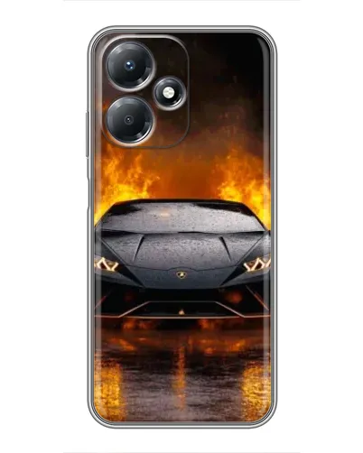 Чехол для Infinix Hot 30 Play с картинкой «Lamborghini в огне»