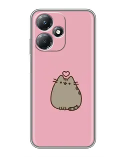 Чехол для Infinix Hot 30 Play с картинкой «Pusheen сердце»