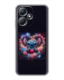 Чохол для Infinix Hot 30 Play з картинкою «Stitch у квітах»