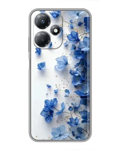 Чехол для Infinix Hot 30 Play с картинкой «Голубой цветочный каскад» Чехол для Infinix Hot 30 Play с картинкой «Голубой цветочный каскад»