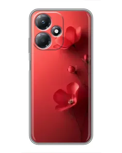Чехол для Infinix Hot 30 Play с картинкой «Маковые соцветия»