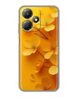 Чехол для Infinix Hot 30 Play с картинкой «Золотые лепестки»