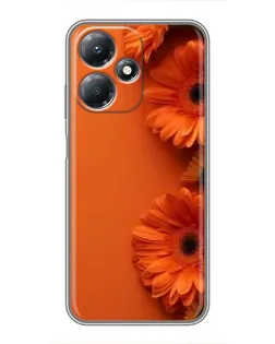 Чехол для Infinix Hot 30 Play с картинкой «Оранжевые герберы»