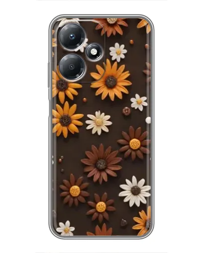 Чехол для Infinix Hot 30 Play с картинкой «Узор из маленьких подсолнухов» Чехол для Infinix Hot 30 Play с картинкой «Узор из маленьких подсолнухов»