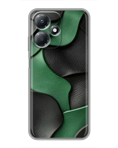 Чехол для Infinix Hot 30 Play с картинкой «Зеленые кожаные волны»