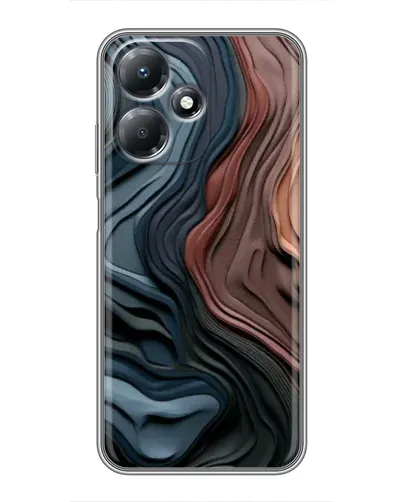 Чехол для Infinix Hot 30 Play с картинкой «Цветные волны каньона»