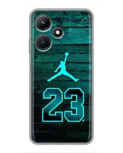 Чехол для Infinix Hot 30i с картинкой «Jordan Cyan 23»