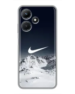 Чехол для Infinix Hot 30i с картинкой «Nike — зимние горы»
