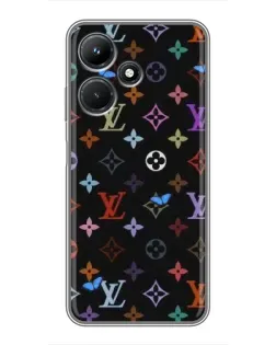 Чехол для Infinix Hot 30i с картинкой «Цветная монограмма LV»