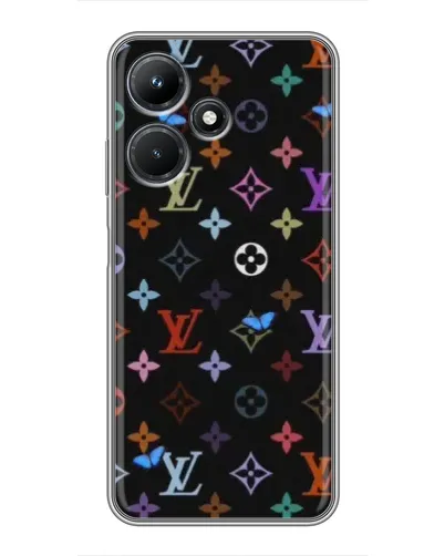 Чехол для Infinix Hot 30i с картинкой «Цветная монограмма LV»