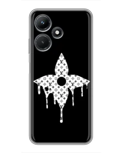 Чехол для Infinix Hot 30i с картинкой «Цветочная монограмма»