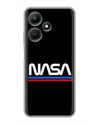 Чехол для Infinix Hot 30i с картинкой «NASA — классика Red Blue»