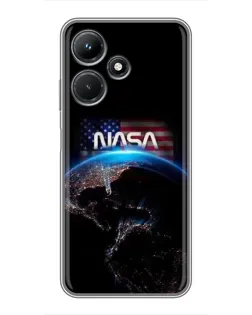 Чехол для Infinix Hot 30i с картинкой «Земля из космоса NASA»