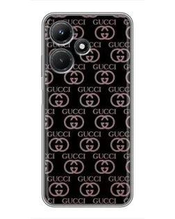 Чехол для Infinix Hot 30i с картинкой «Классическая монограмма Gucci»