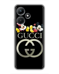 Чехол для Infinix Hot 30i с картинкой «Gucci — герои Disney»