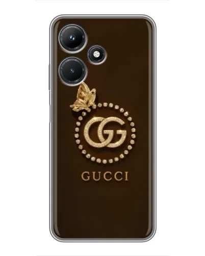 Чехол для Infinix Hot 30i с картинкой «Gucci — золотая бабочка»