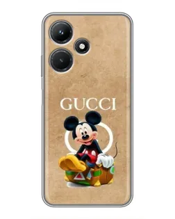 Чехол для Infinix Hot 30i с картинкой «Микки Маус Gucci — крафт»